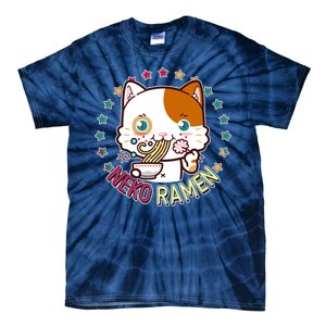 Neko Ramen Noodle Cat Tie-Dye T-Shirt