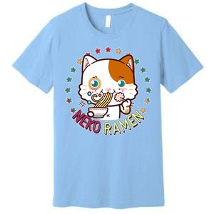 Neko Ramen Noodle Cat Premium T-Shirt