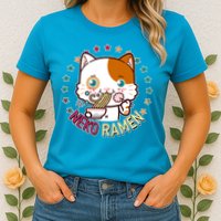 Neko Ramen Noodle Cat Womens T-Shirt