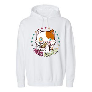 Neko Ramen Noodle Cat Garment-Dyed Fleece Hoodie