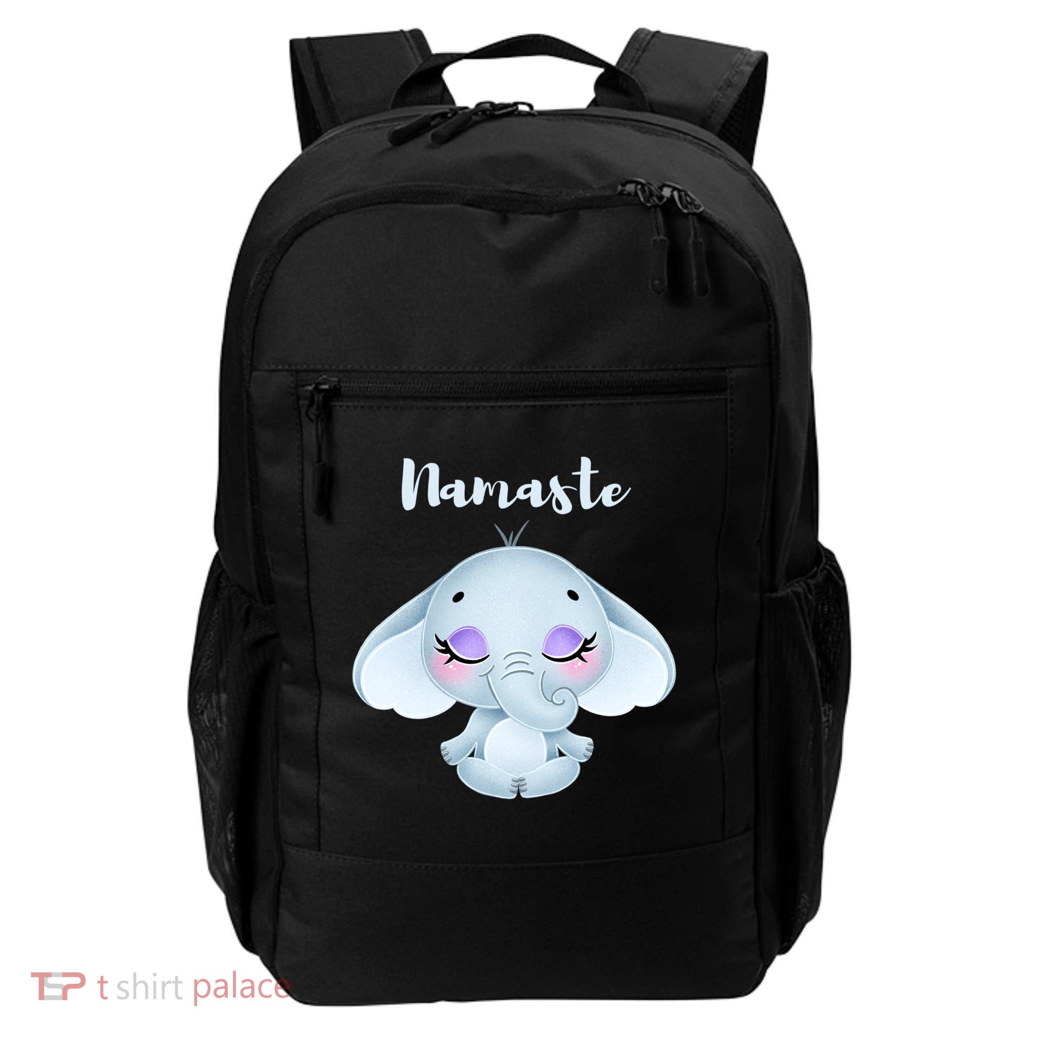 Namaste Elephant Lotus Yoga Pose For Yoga Teacher Cute Gift Backpack
