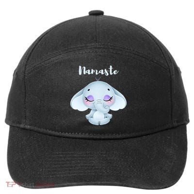 Namaste Elephant Lotus Yoga Pose For Yoga Teacher Cute Gift 7-Panel Snapback Hat
