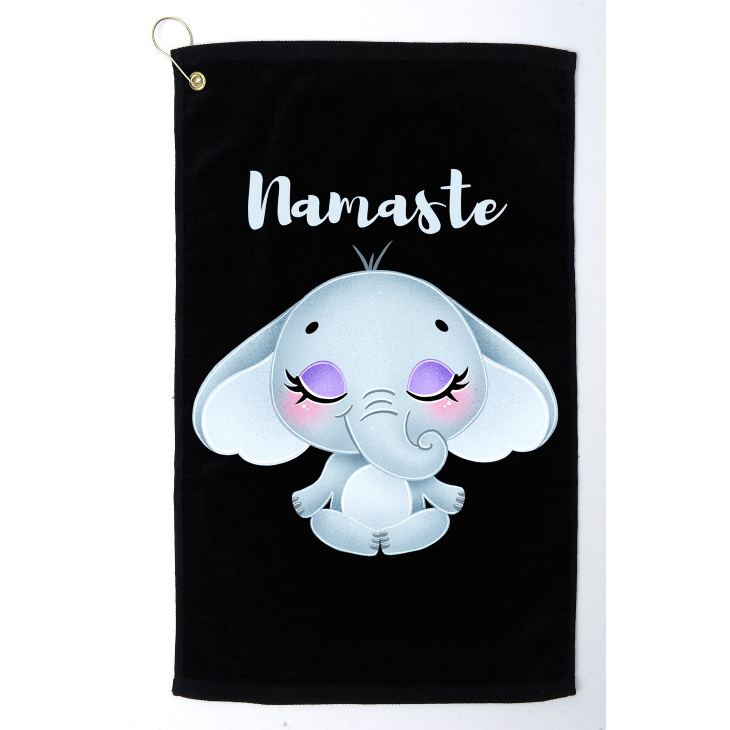 Namaste Elephant Lotus Yoga Pose For Yoga Teacher Cute Gift Golf Towel