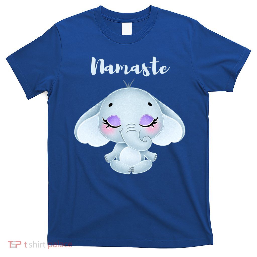 Namaste Elephant Lotus Yoga Pose For Yoga Teacher Cute Gift T-Shirt