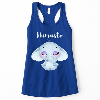 Namaste Elephant Lotus Yoga Pose For Yoga Teacher Cute Gift Womens Tank Top