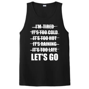 No Excuses LetS Go Gym Motivational Great Gift PosiCharge Competitor Tank