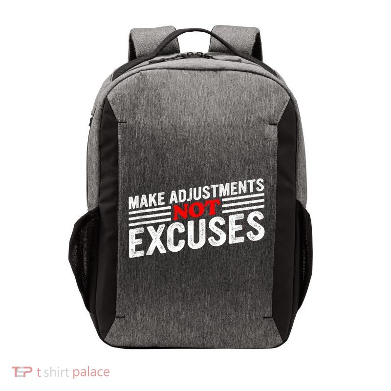 No Excuses Motivational Saying Self Growth Hustle Vibe Vector Backpack