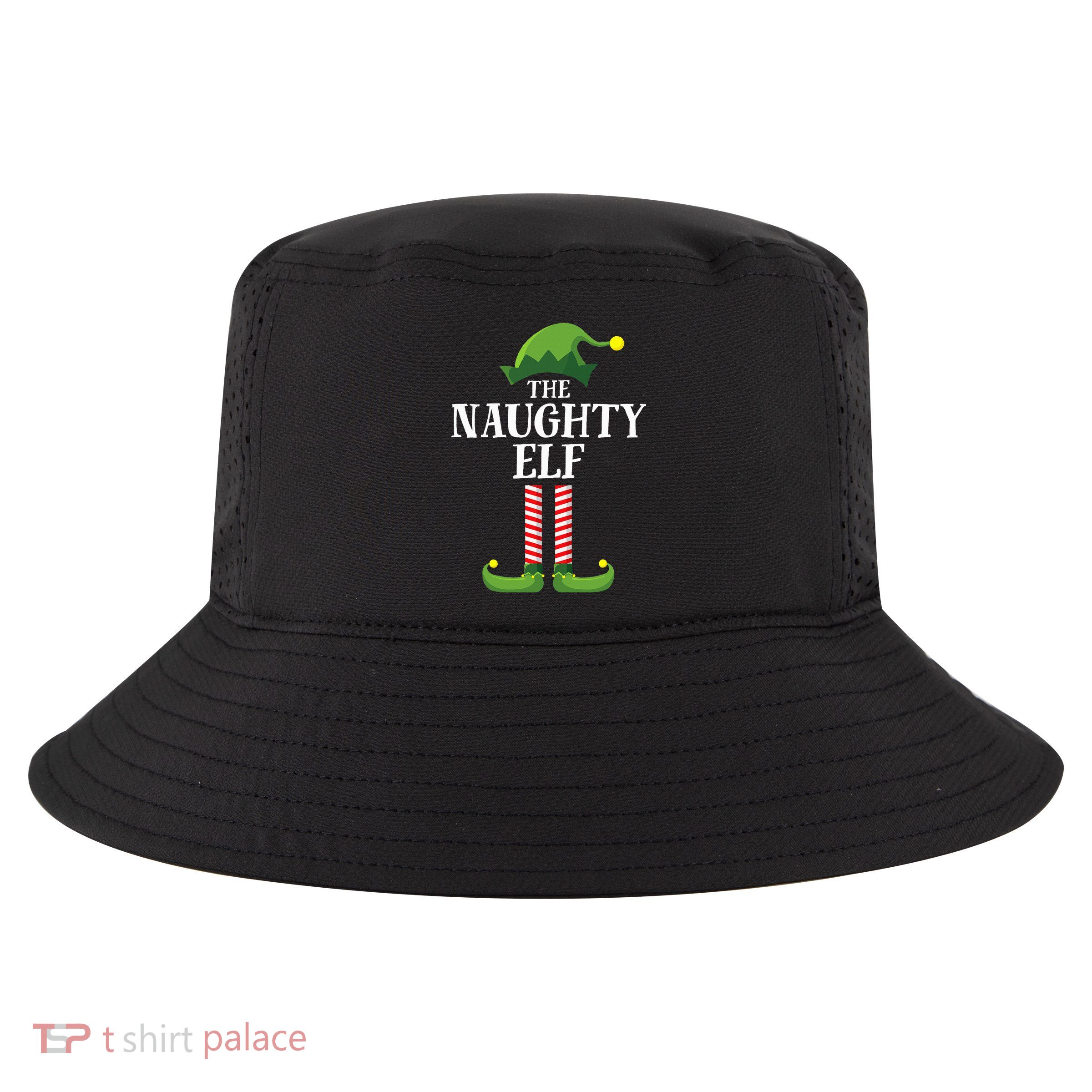 Naughty Elf Matching Family Group Christmas Party Pyjamas Cool Comfort Performance Bucket Hat