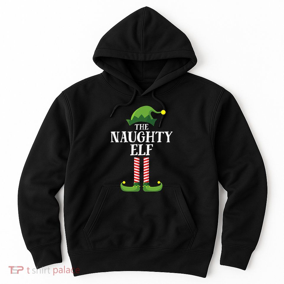 Naughty Elf Matching Family Group Christmas Party Pyjamas Hoodie