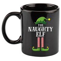Naughty Elf Matching Family Group Christmas Party Pyjamas 11oz C Handle Ceramic Mug