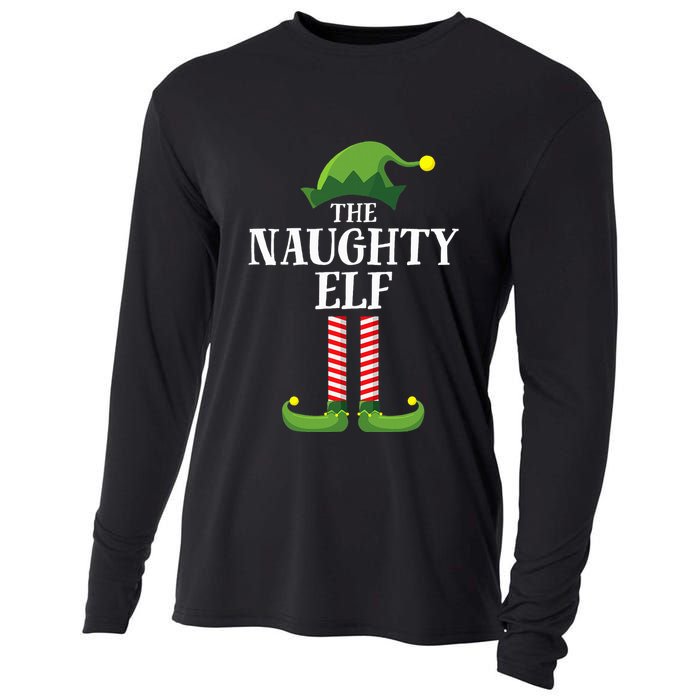 Naughty Elf Matching Family Group Christmas Party Pyjamas Cooling Performance Long Sleeve Crew