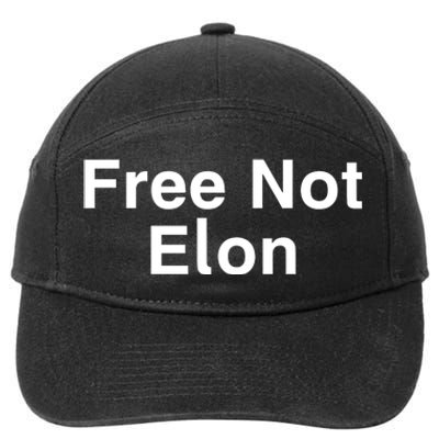 Not Elon Musk Free Not Elon 7-Panel Snapback Hat