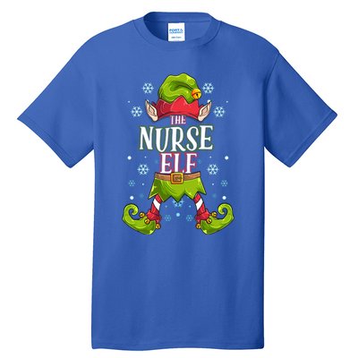 Nurse Elf Matching Family Group Christmas Party Gift Tall T-Shirt