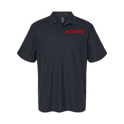 No Excuses Motivational Quote Softstyle Adult Sport Polo