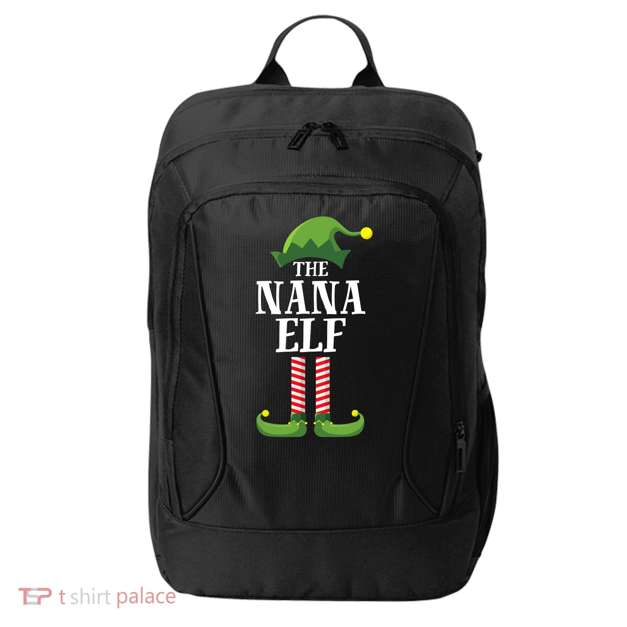 Nana Elf Matching Family Group Christmas Party City Backpack