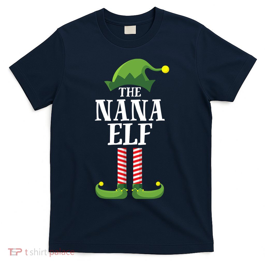 Nana Elf Matching Family Group Christmas Party T-Shirt