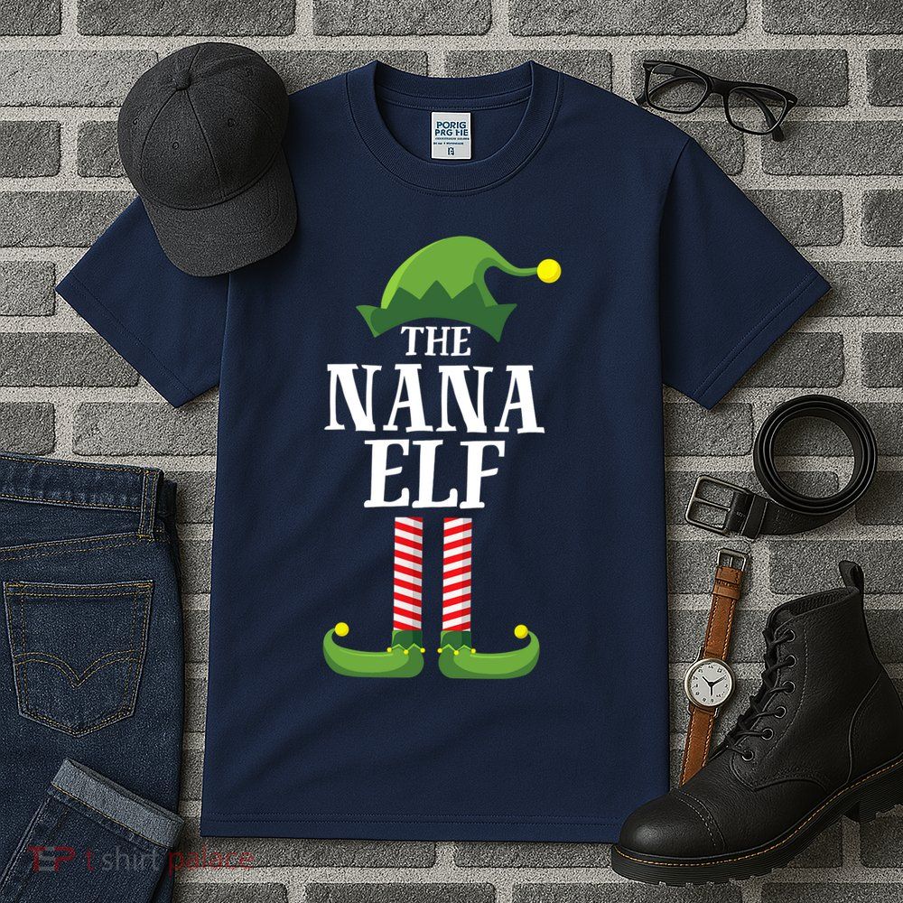 Nana Elf Matching Family Group Christmas Party Tall T-Shirt