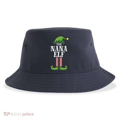 Nana Elf Matching Family Group Christmas Party Sustainable Bucket Hat