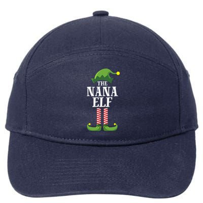 Nana Elf Matching Family Group Christmas Party 7-Panel Snapback Hat