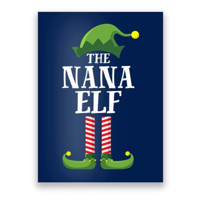 Nana Elf Matching Family Group Christmas Party Poster