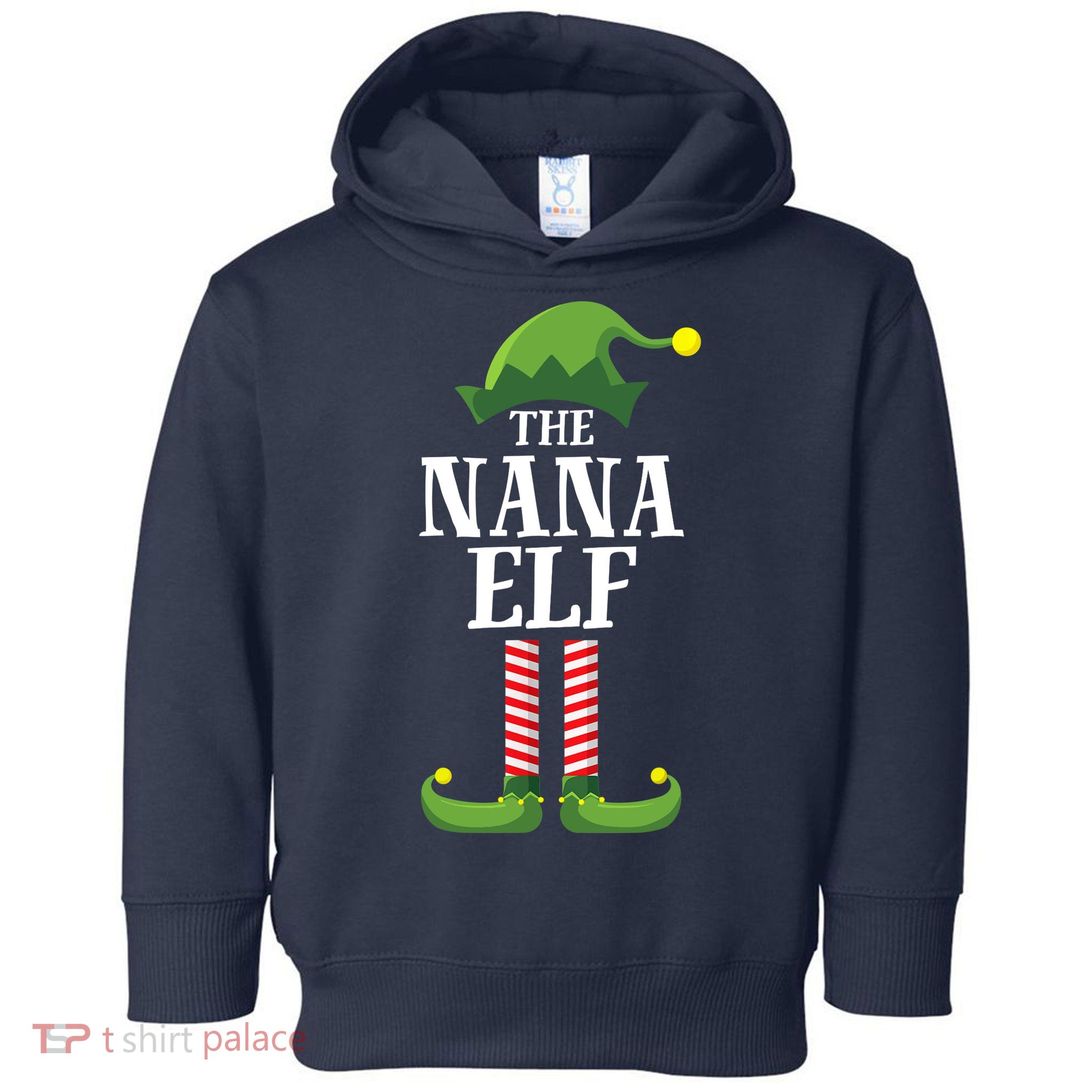 Nana Elf Matching Family Group Christmas Party Toddler Hoodie
