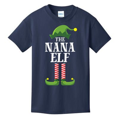 Nana Elf Matching Family Group Christmas Party Kids T-Shirt