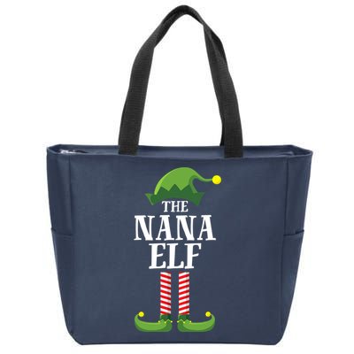 Nana Elf Matching Family Group Christmas Party Zip Tote Bag