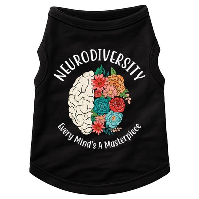 Neurodiversity Every Minds A Masterpiece Brain Floral Doggie Tank