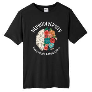 Neurodiversity Every Minds A Masterpiece Brain Floral Tall Fusion ChromaSoft Performance T-Shirt