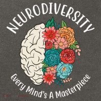 Neurodiversity Every Minds A Masterpiece Brain Floral Cotton Canvas Backpack