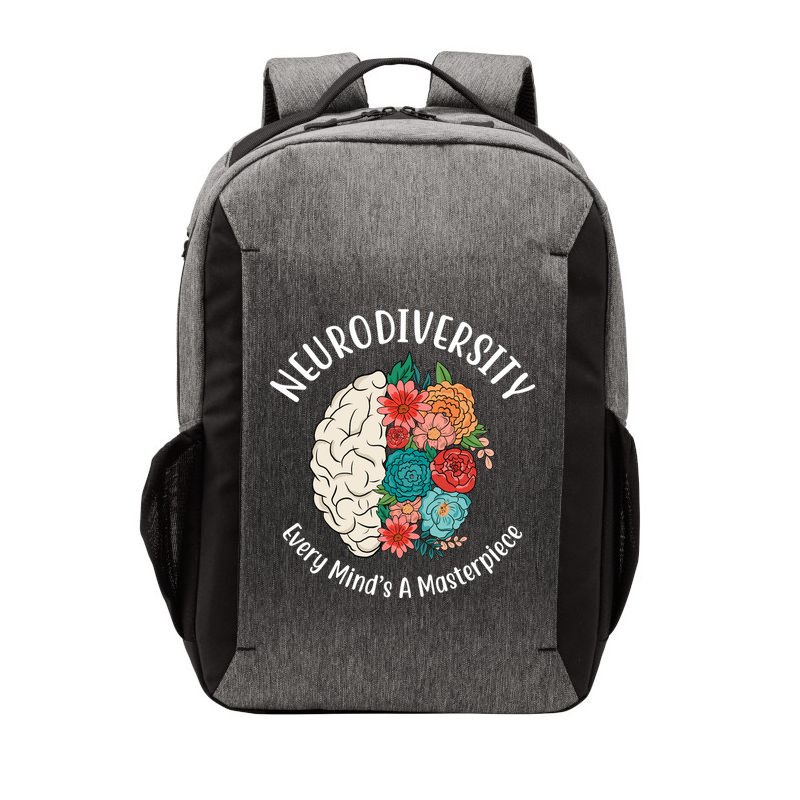 Neurodiversity Every Minds A Masterpiece Brain Floral Vector Backpack