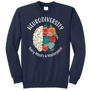 Neurodiversity Every Minds A Masterpiece Brain Floral Sweatshirt