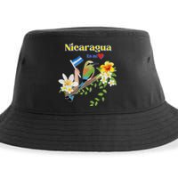 Nicaragua En Mi Corazon Patriotic Signs Sustainable Bucket Hat