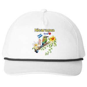 Nicaragua En Mi Corazon Patriotic Signs Snapback Five-Panel Rope Hat