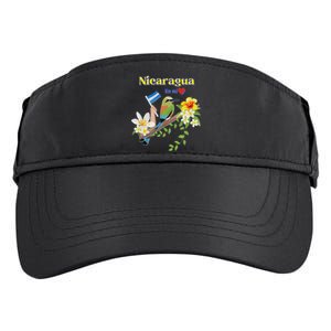 Nicaragua En Mi Corazon Patriotic Signs Adult Drive Performance Visor