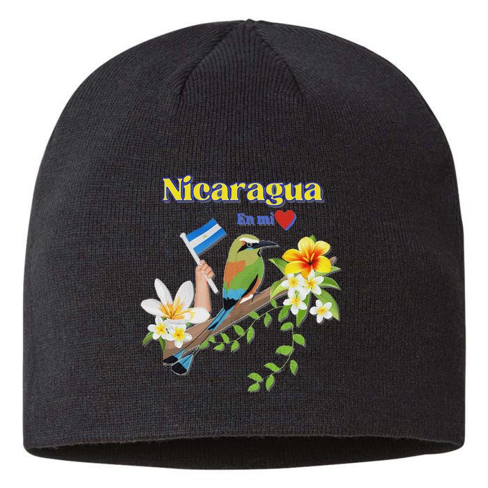 Nicaragua En Mi Corazon Patriotic Signs Sustainable Beanie