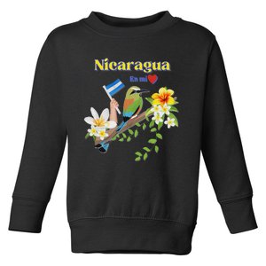 Nicaragua En Mi Corazon Patriotic Signs Toddler Sweatshirt