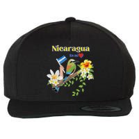 Nicaragua En Mi Corazon Patriotic Signs Wool Snapback Cap