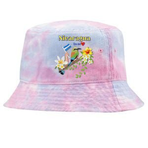 Nicaragua En Mi Corazon Patriotic Signs Tie-Dyed Bucket Hat