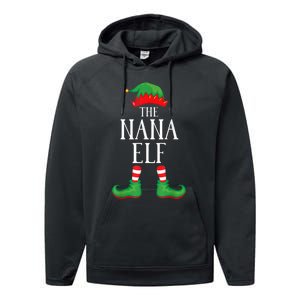 Nana Elf Matching Group Xmas Funny Family Christmas Performance Fleece Hoodie