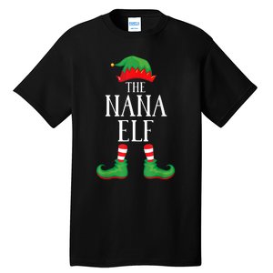 Nana Elf Matching Group Xmas Funny Family Christmas Tall T-Shirt