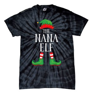 Nana Elf Matching Group Xmas Funny Family Christmas Tie-Dye T-Shirt