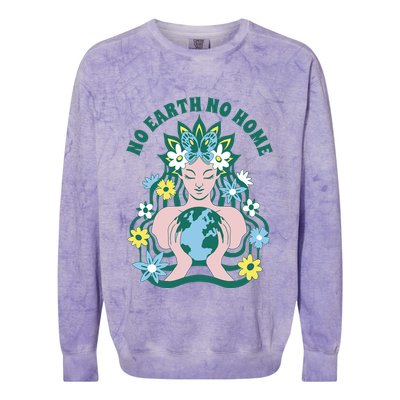 No Earth No Home Female Nature Colorblast Crewneck Sweatshirt