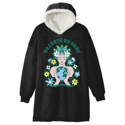 No Earth No Home Female Nature Hooded Wearable Blanket