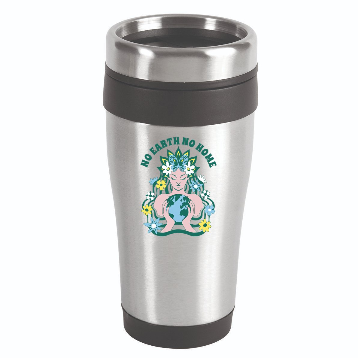 No Earth No Home Female Nature 16oz Travel Tumbler