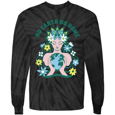 No Earth No Home Female Nature Tie-Dye Long Sleeve Shirt
