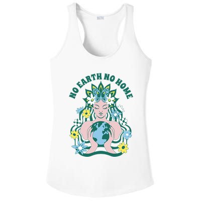 No Earth No Home Female Nature Ladies PosiCharge Competitor Racerback Tank
