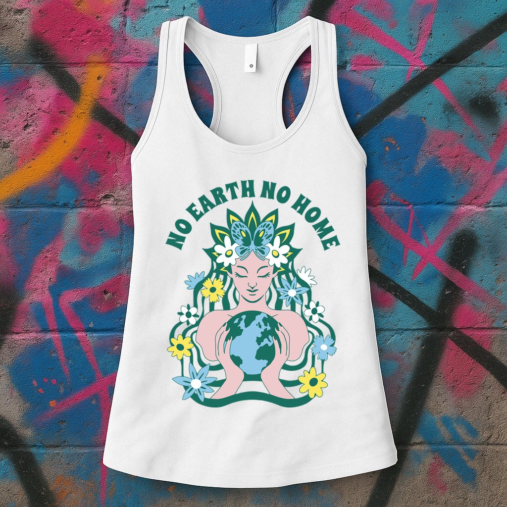 No Earth No Home Female Nature Womens Tank Top