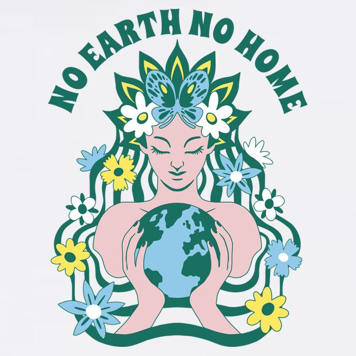 No Earth No Home Female Nature Baby Bodysuit