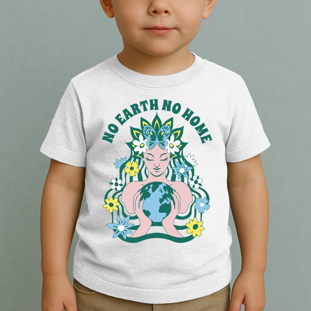 No Earth No Home Female Nature Toddler T-Shirt